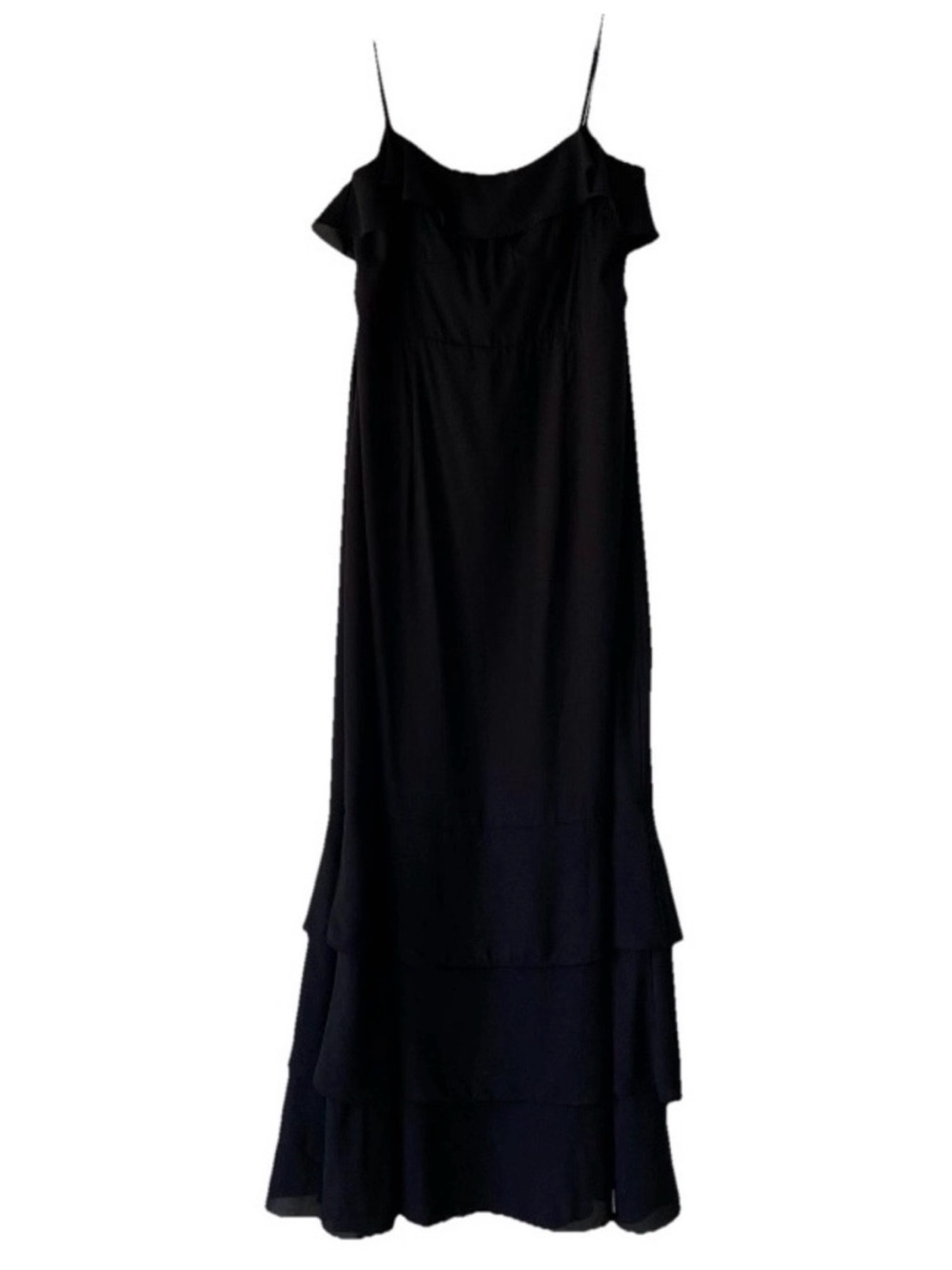 Lulus Black Tiered Ruffle Dress